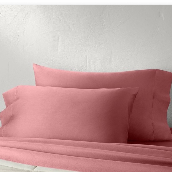 Casaluna 500 Thread Count Washed Supima Sateen Solid Pillowcase Set - Picture 4 of 4